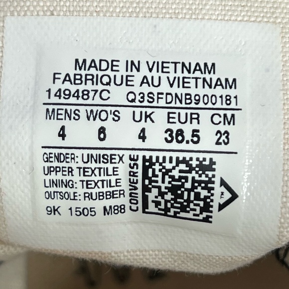 Andy Warhol X Converse Chuck Taylor All Star Hi Sneaker Sz Men’s 4 Wo’s 6 - Picture 9 of 9